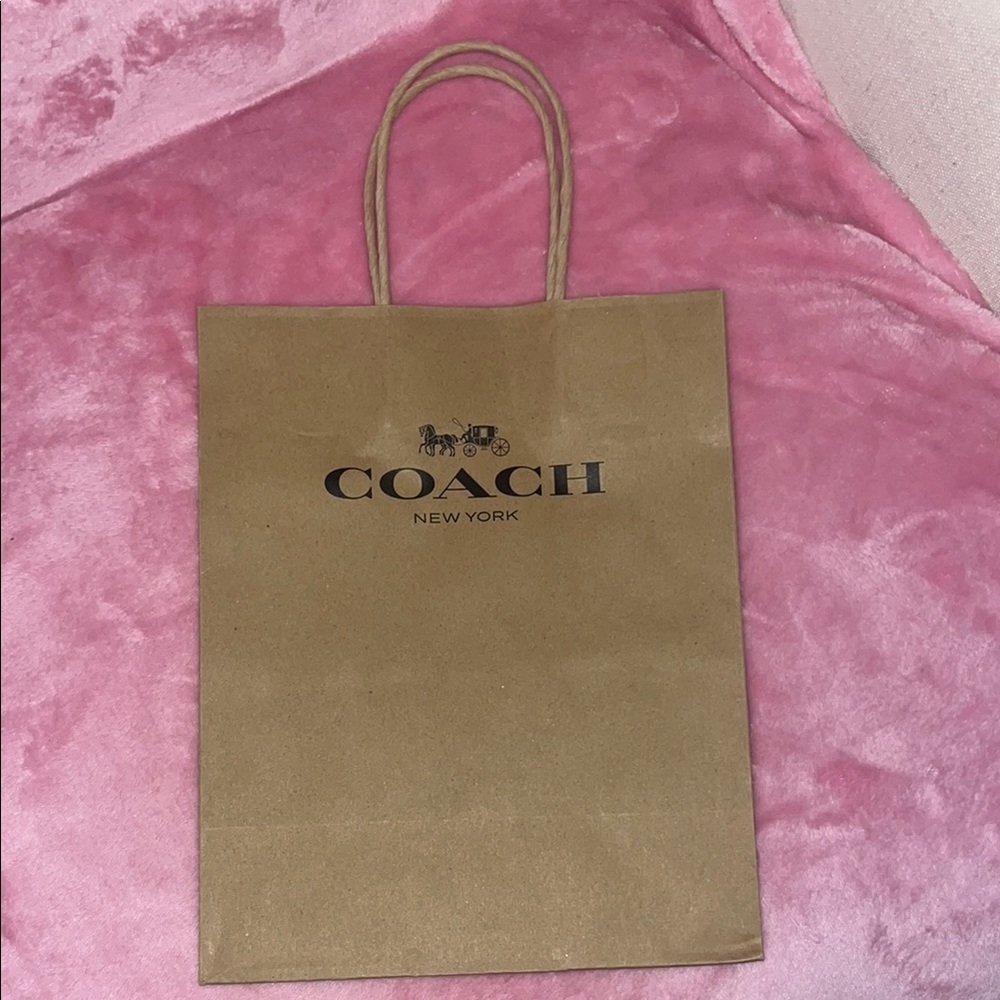 Coach 10” Brown Signature Shopping Bag